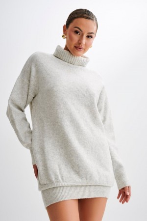 Meshiki Celeste Long Sleeve Knit Gris | IGSZ1375