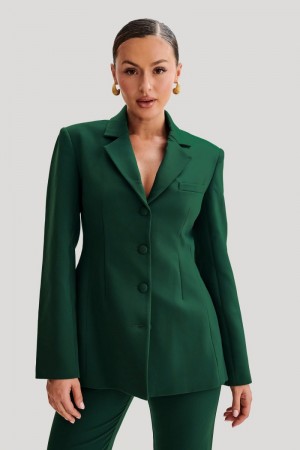 Meshiki Greer Hourglass Suiting Verde | IUOR3512