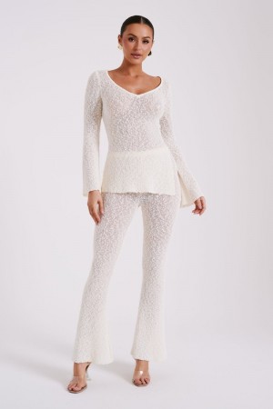 Meshiki Irma Flared Boucle Creme | JDUG0277