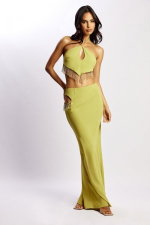 Meshiki Jayleen Maxi Fringe Amarillo | NYWD7921