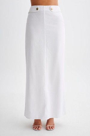 Meshiki Jordan Linen Maxi Blancas | GGJZ6599