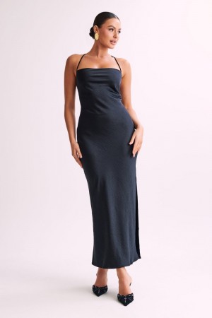 Meshiki Sydney Straight Neck Slip Negras | KLJN6029