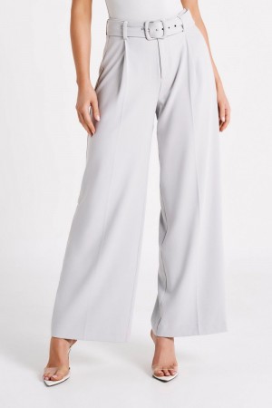 Meshiki Tenley Wide Leg Suiting Gris | XNMX9846