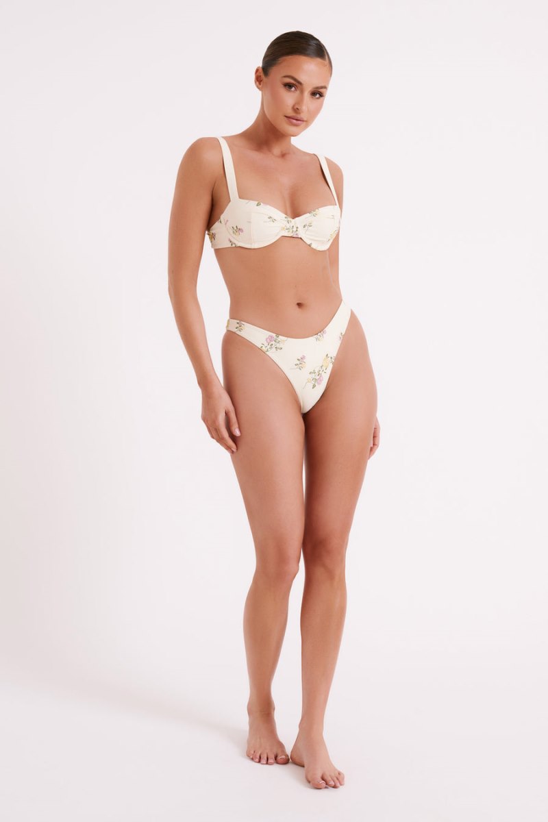 Bragas Meshiki Sommer Embroidered Cheeky Bottoms Blancas | QMEM3502