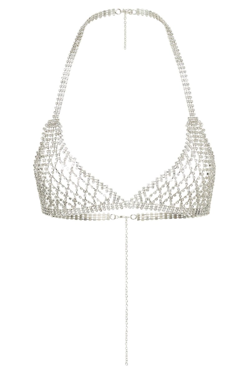 Bralettes Meshiki Neva Diamante Plateadas | FCXN2228