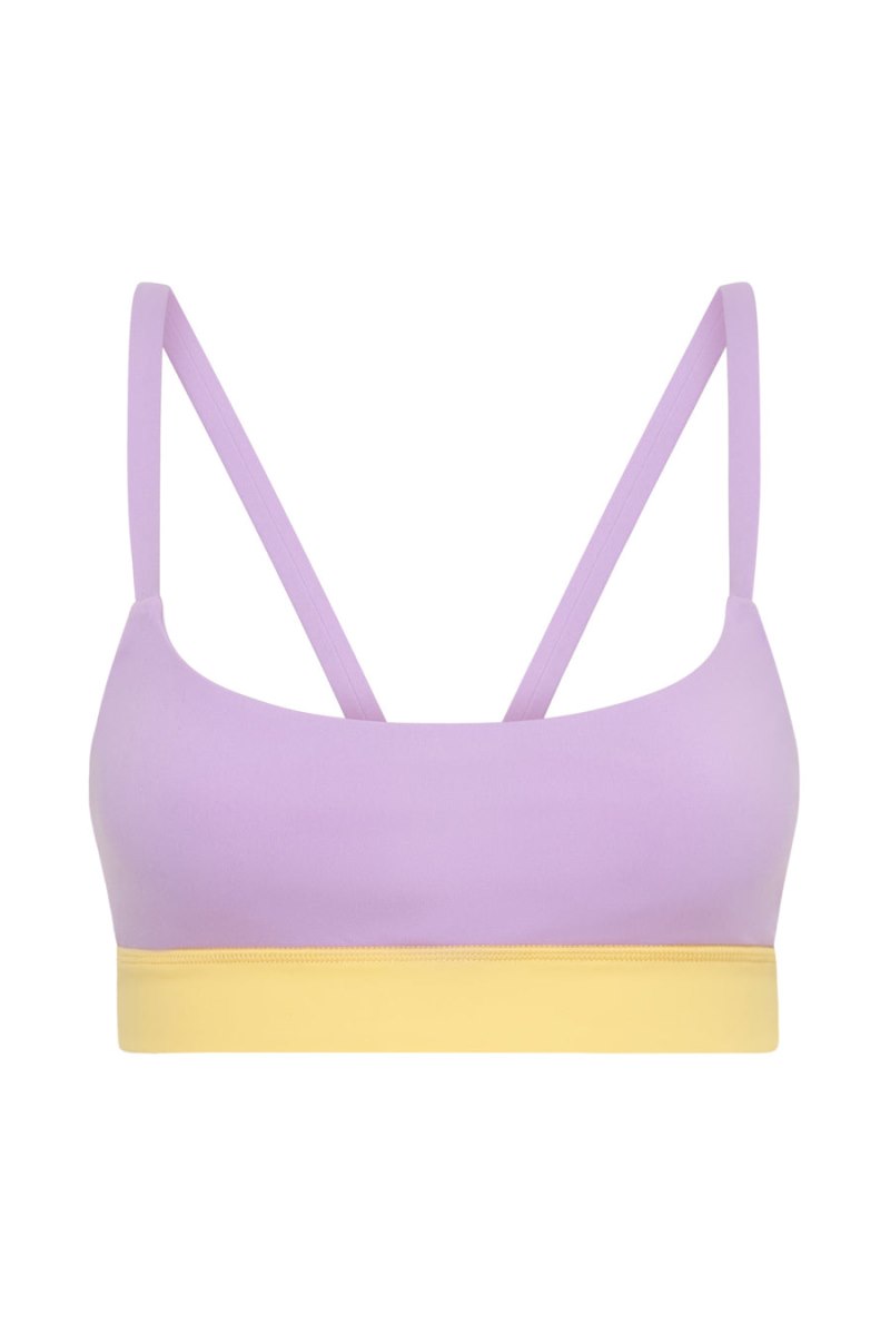 Bralettes Meshiki Nickie Two Tone Sports Moradas Amarillo | KKXY5845