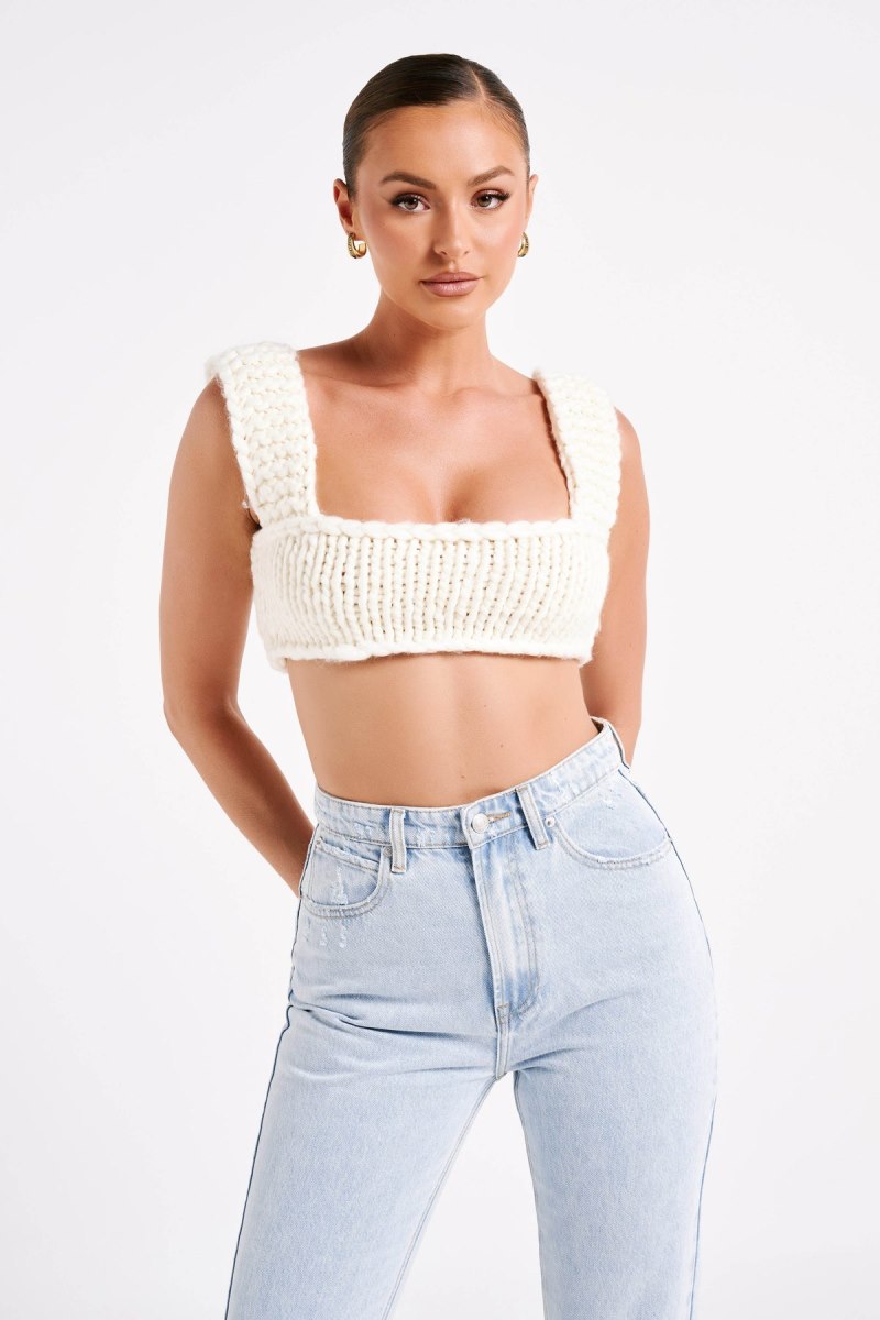 Bralettes Meshiki Ninetta Knit Blancas | JRRV4046