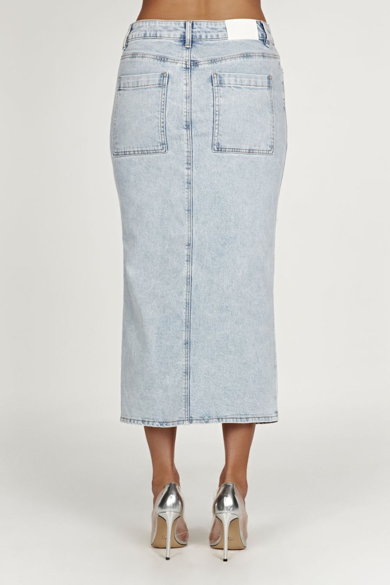 Meshiki Acacia Denim Midi Azules Claro | IWQI3331