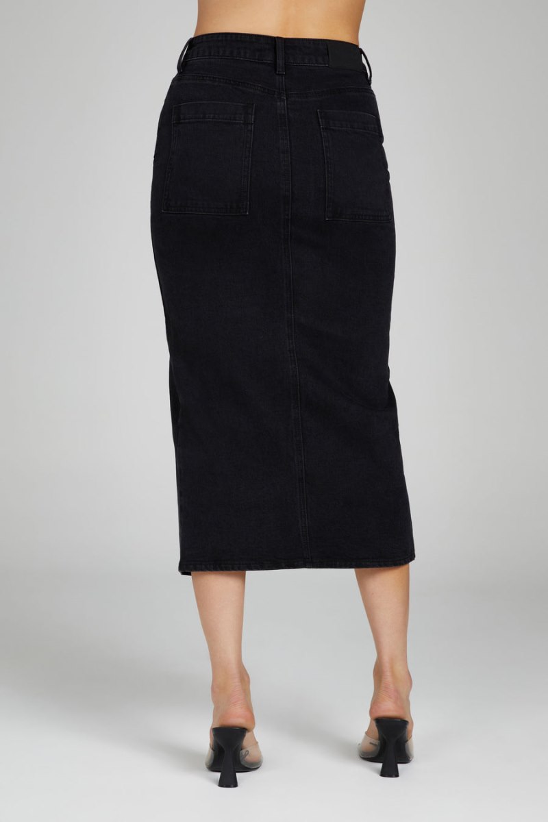 Meshiki Acacia Denim Midi Negras | FJTP9399