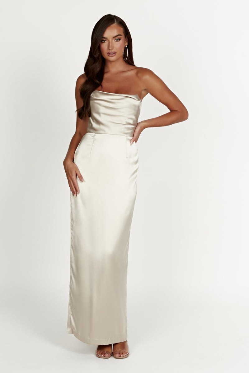 Meshiki Alanis Strapless Beige | FSUE8392