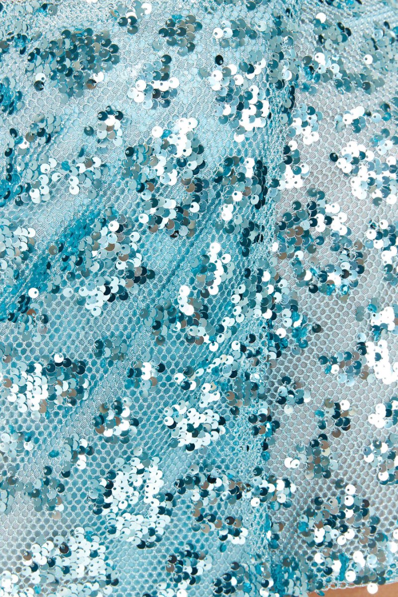 Meshiki Alexia Sequin Wrap Mini Azules | DTSK8147