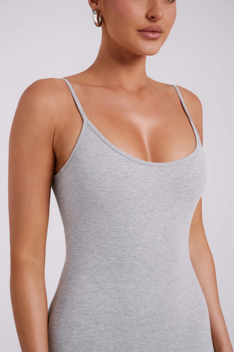 Meshiki Alexis Ribbed Cami Gris | XVDF3036