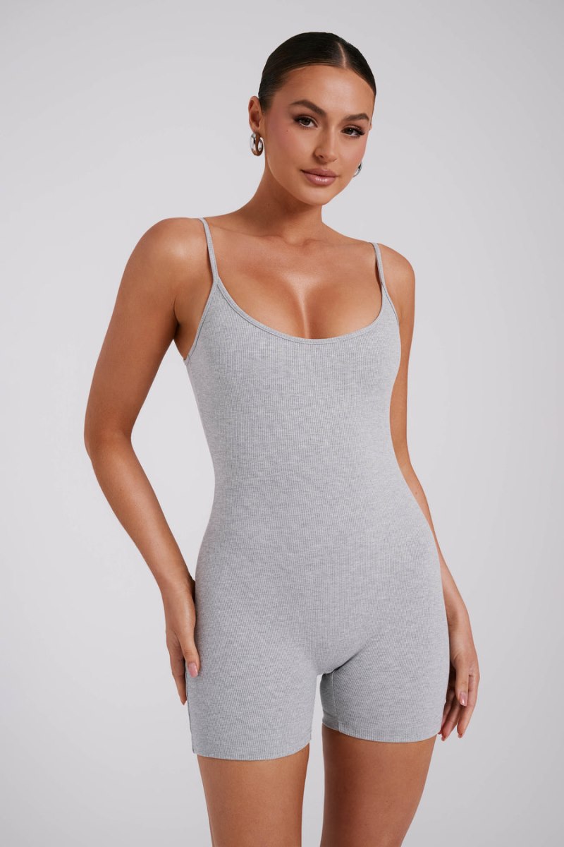 Meshiki Alexis Ribbed Cami Gris | XVDF3036