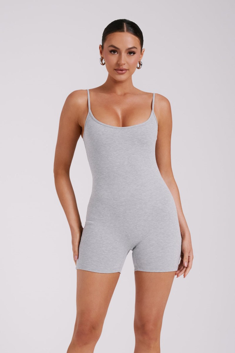 Meshiki Alexis Ribbed Cami Gris | XVDF3036