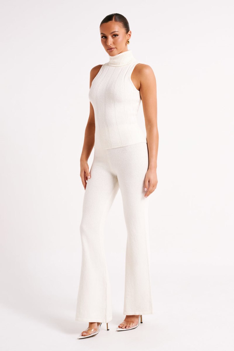 Meshiki Angelina Ribbed Turtleneck Blancas | RKPS9556