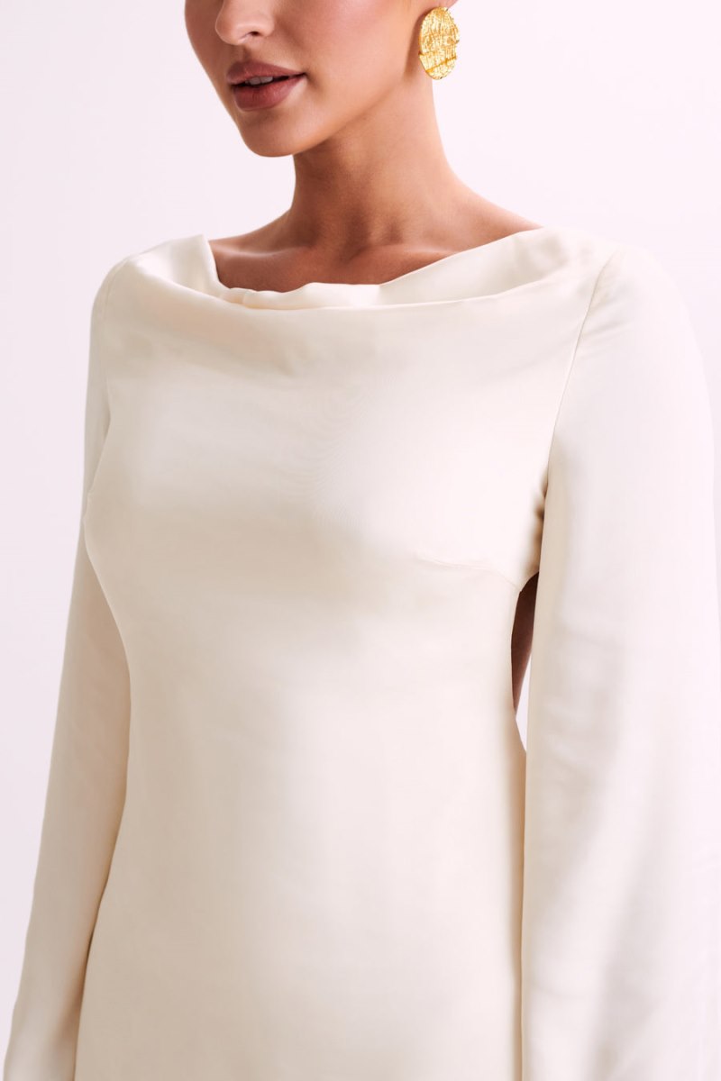 Meshiki Ariana Satin Cowl Blancas | KSVW4808