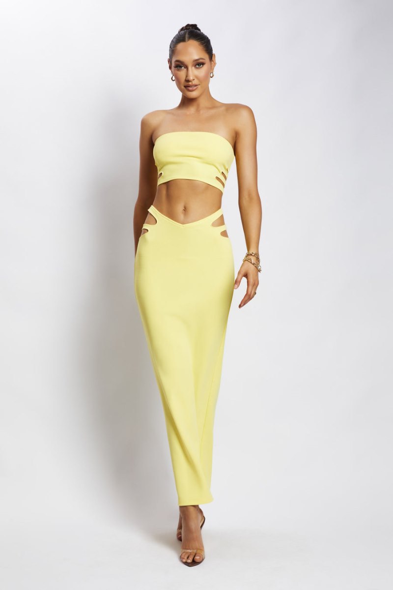 Meshiki Audrina Cut Out Bandeau Amarillo | WHMN5164