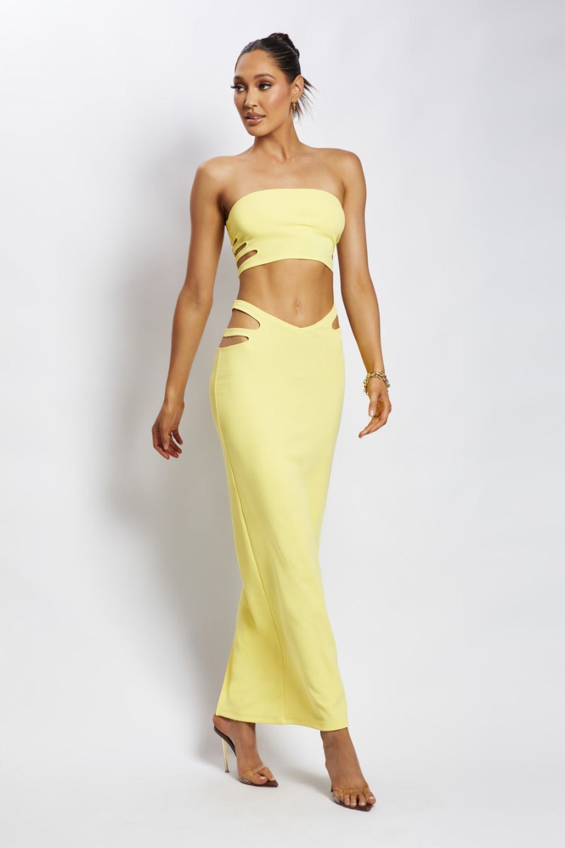 Meshiki Audrina Cut Out Bandeau Amarillo | WHMN5164