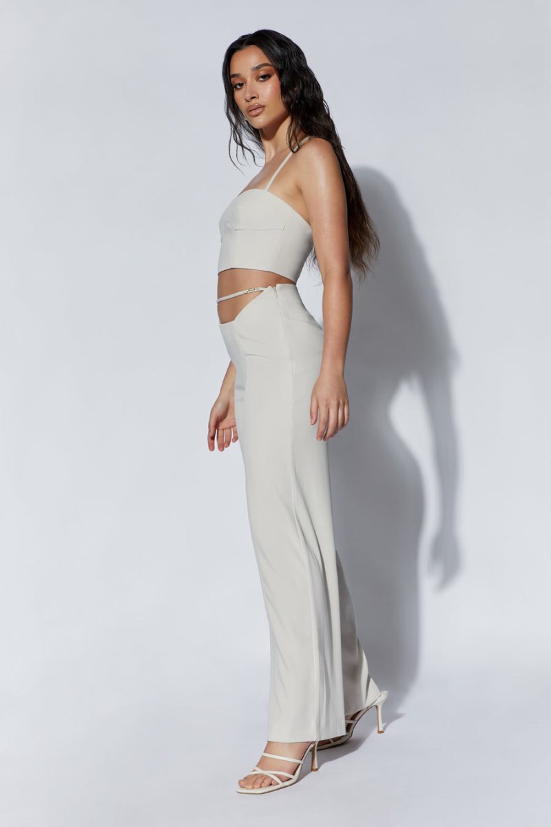 Meshiki Bahar Seam Line Crop Blancas | LERP2740