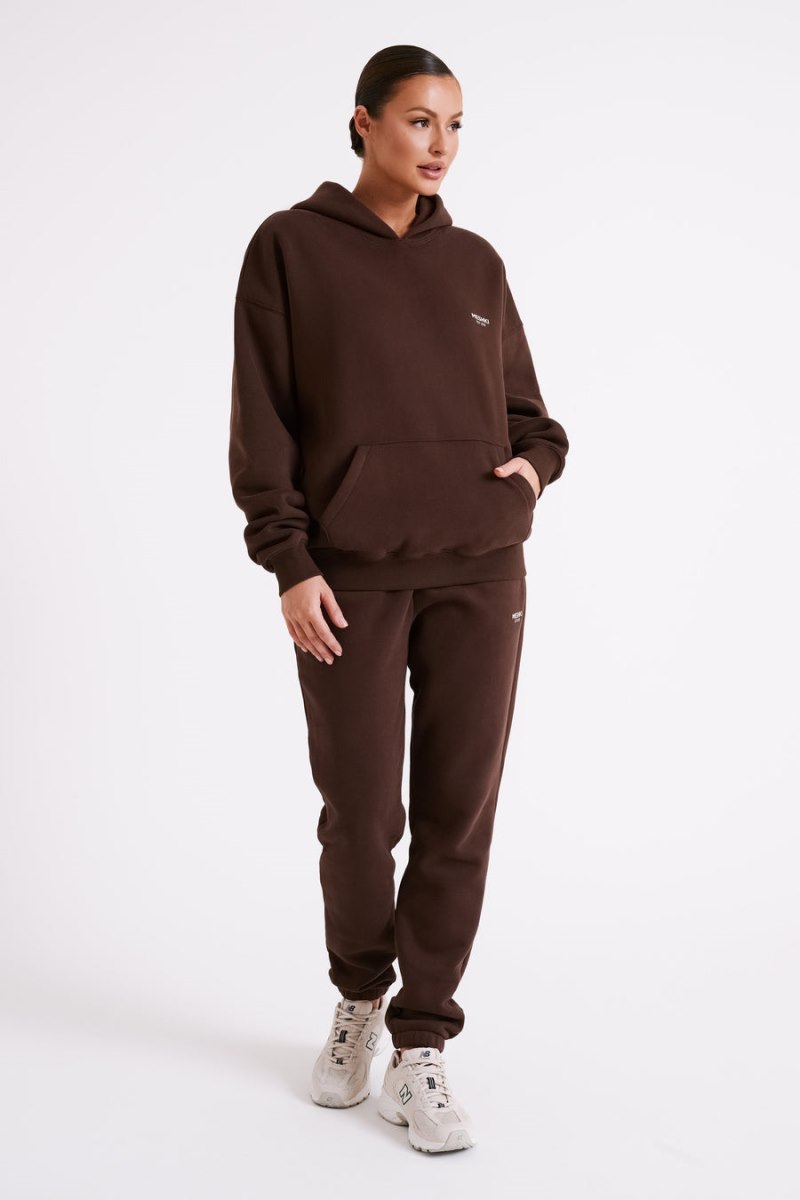 Meshiki Bernie Oversized Unisex Chocolate Oscuro | UJYP1199