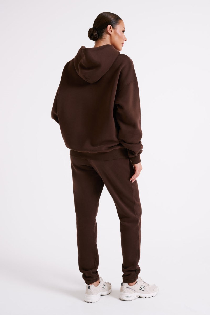 Meshiki Bernie Oversized Unisex Chocolate Oscuro | UJYP1199