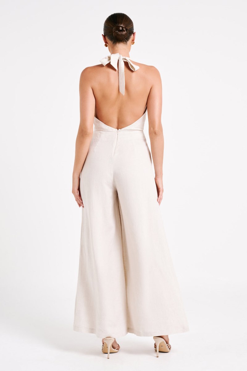 Meshiki Blanca Linen Halter Blancas | FNAG2229