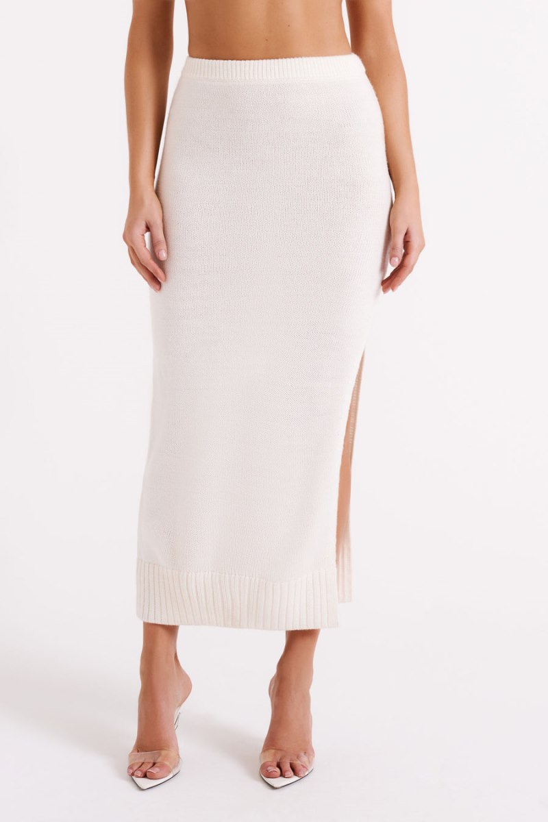 Meshiki Brittany Knit Midi Blancas | UWFG5650