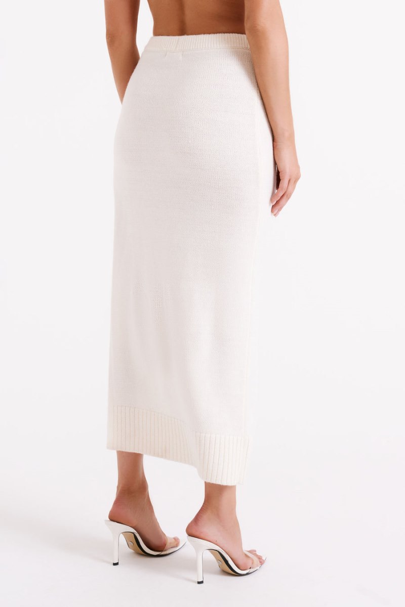 Meshiki Brittany Knit Midi Blancas | UWFG5650