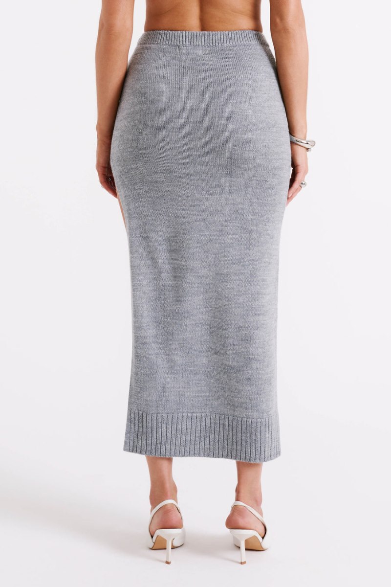 Meshiki Brittany Knit Midi Gris | HXOQ8798