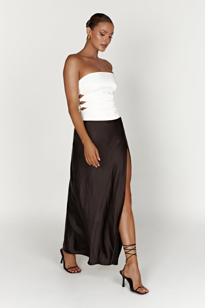 Meshiki Brooklyn Two Tone Strapless Negras | LWMN8864