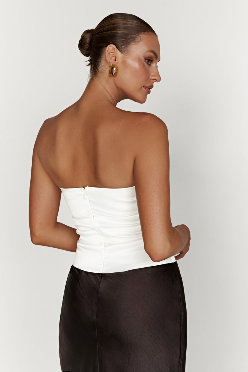 Meshiki Brooklyn Two Tone Strapless Negras | LWMN8864