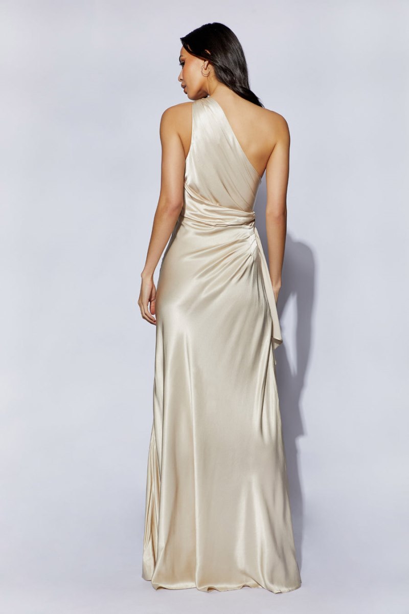 Meshiki Calliope One Shoulder Beige | WBYR7481