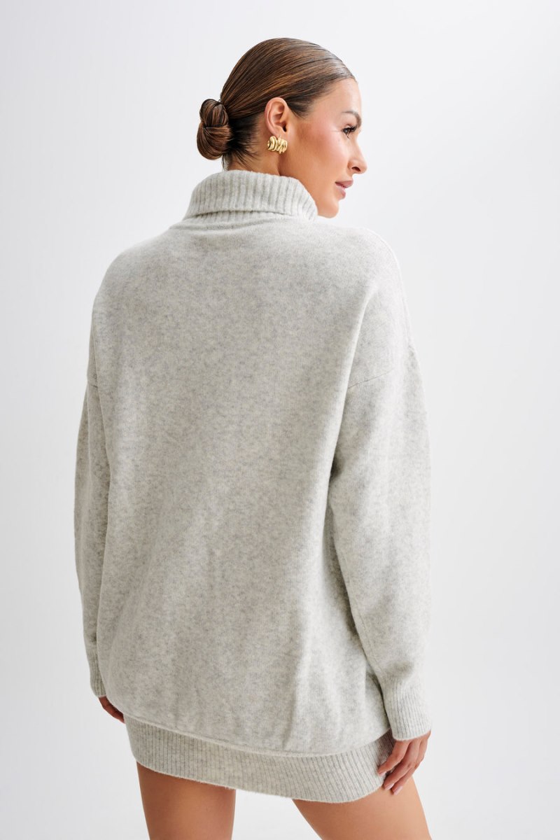 Meshiki Celeste Long Sleeve Knit Gris | IGSZ1375