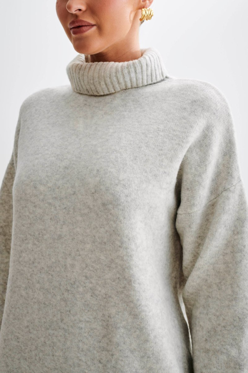 Meshiki Celeste Long Sleeve Knit Gris | IGSZ1375