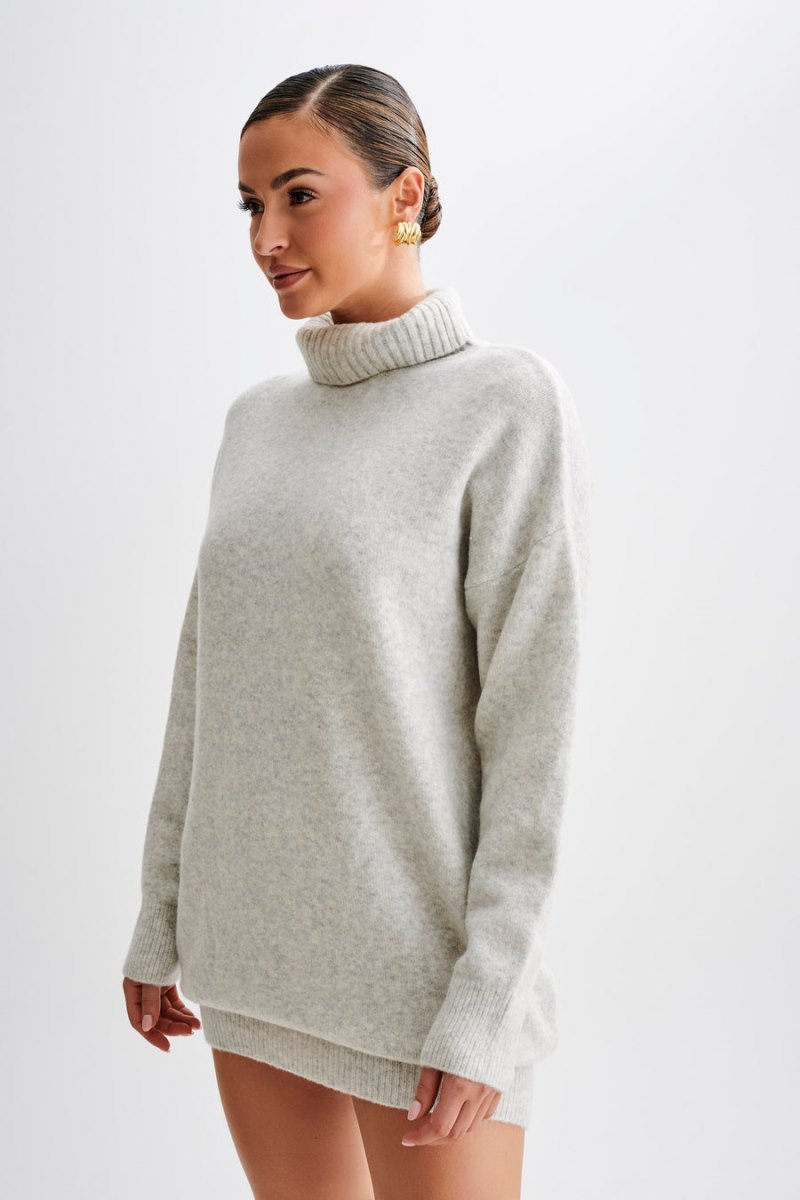 Meshiki Celeste Long Sleeve Knit Gris | IGSZ1375