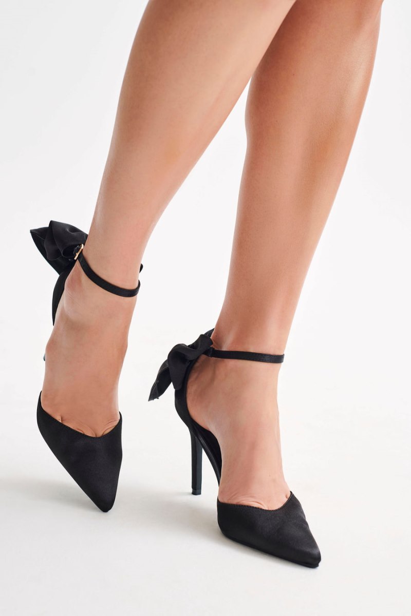 Meshiki Charmed Satin Bow Negras | PRFB6811