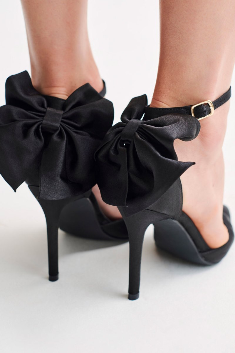 Meshiki Charmed Satin Bow Negras | PRFB6811