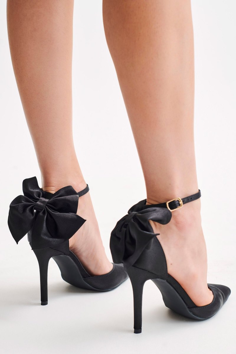 Meshiki Charmed Satin Bow Negras | PRFB6811