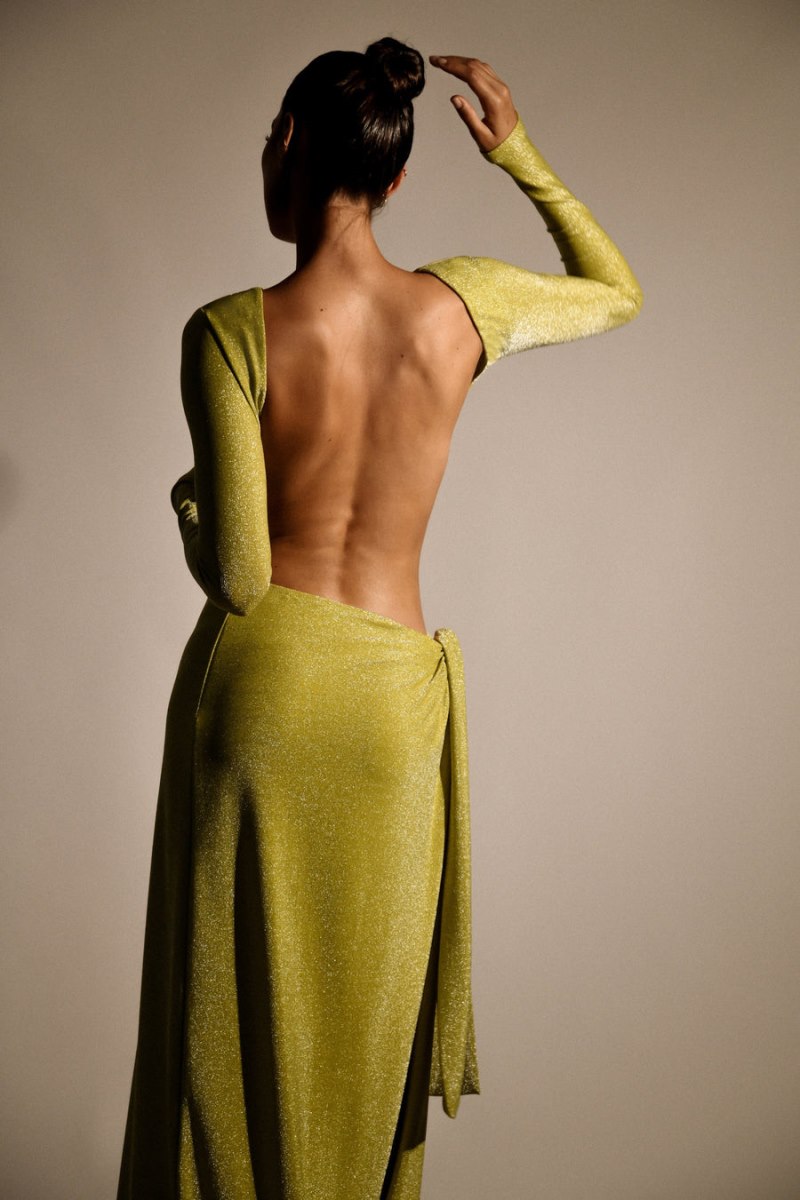 Meshiki Christina Backless Wrap Verde | SESU8591