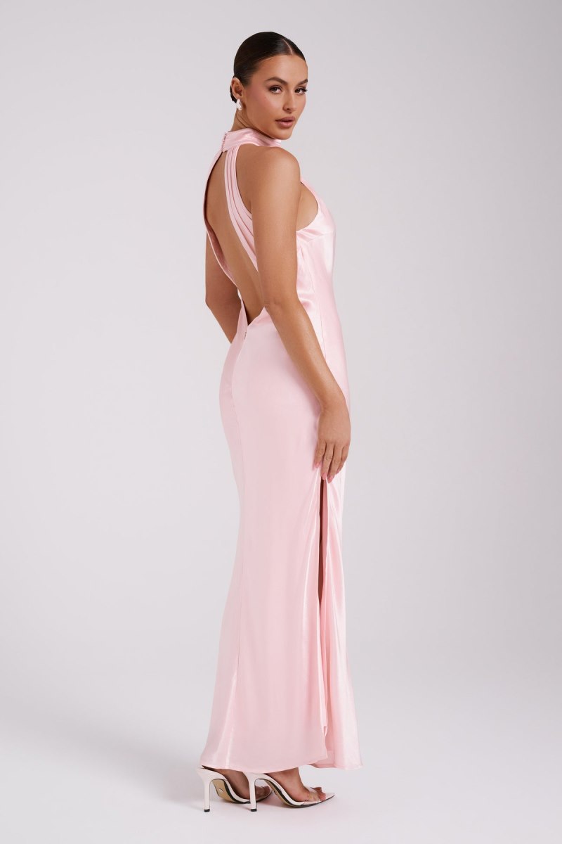 Meshiki Claire Satin Drape Back Rosas | GZXJ6525