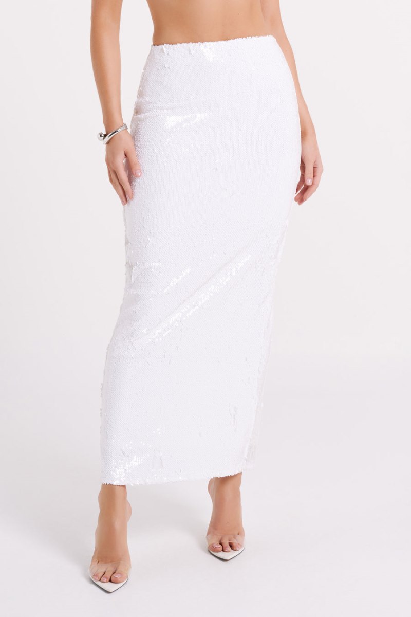 Meshiki Cosette Sequin Maxi Blancas | NHGE7064