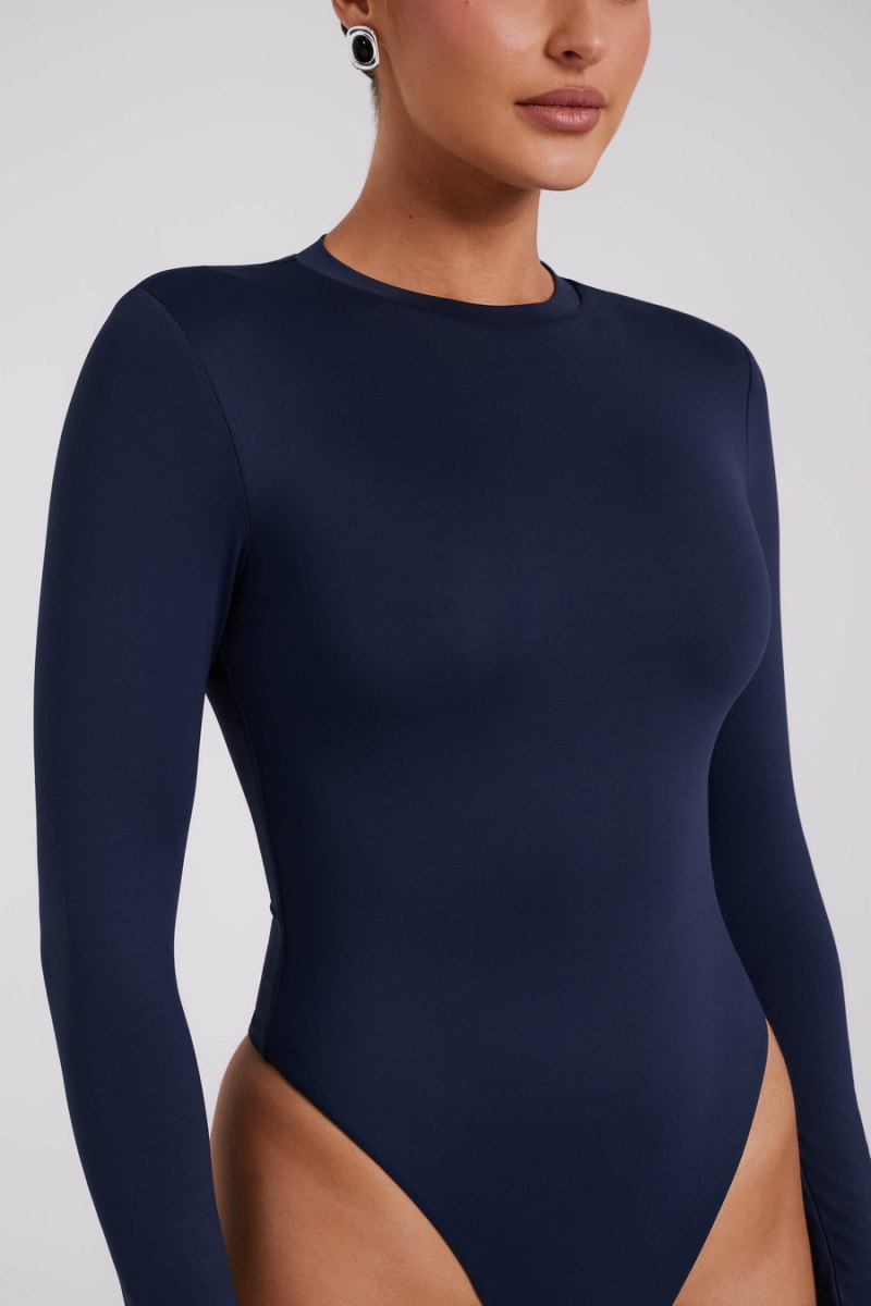 Meshiki Delilah Long Sleeve Crew Neck Azul Marino | UOFF7643