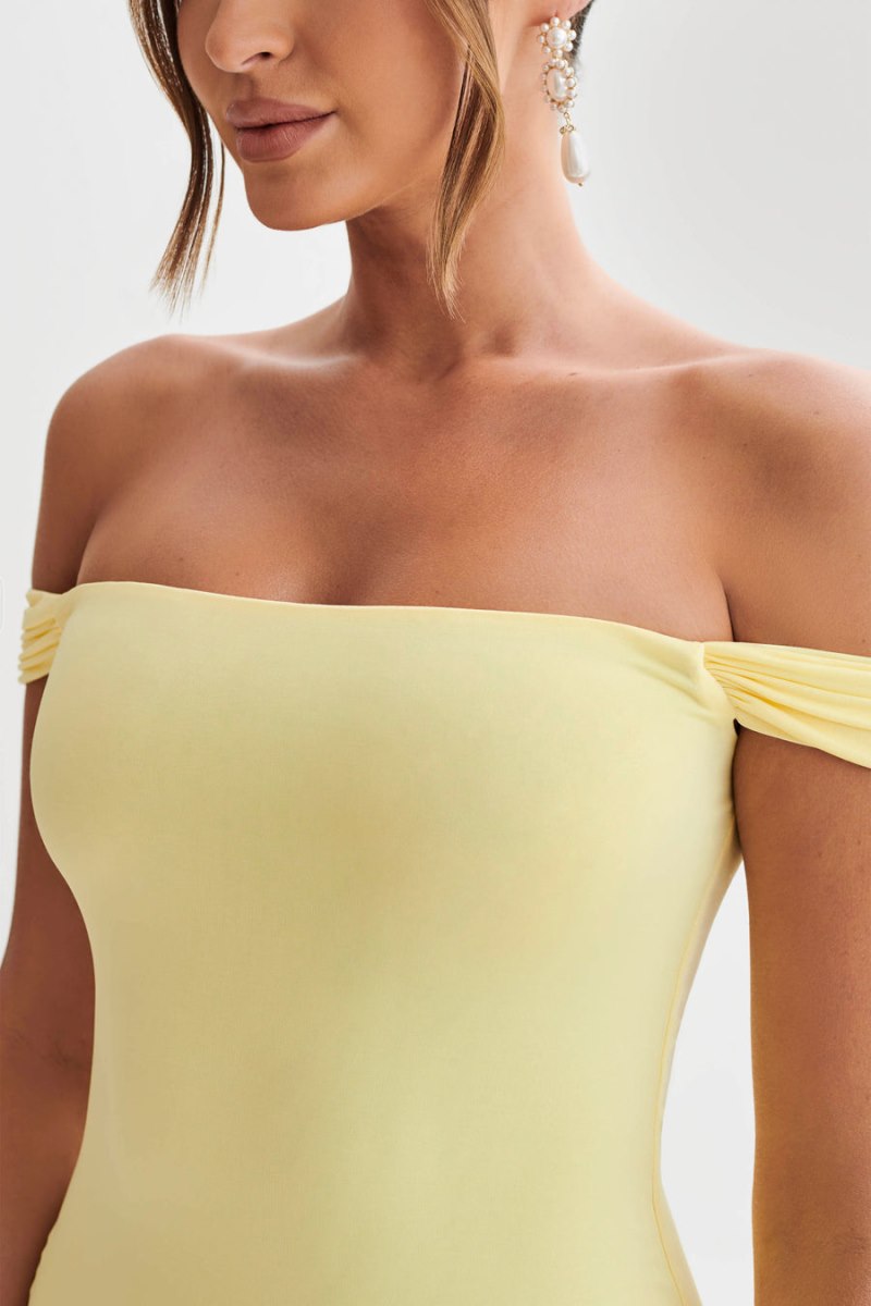 Meshiki Eisley Slinky Off Shoulder Amarillo | UJVX6759