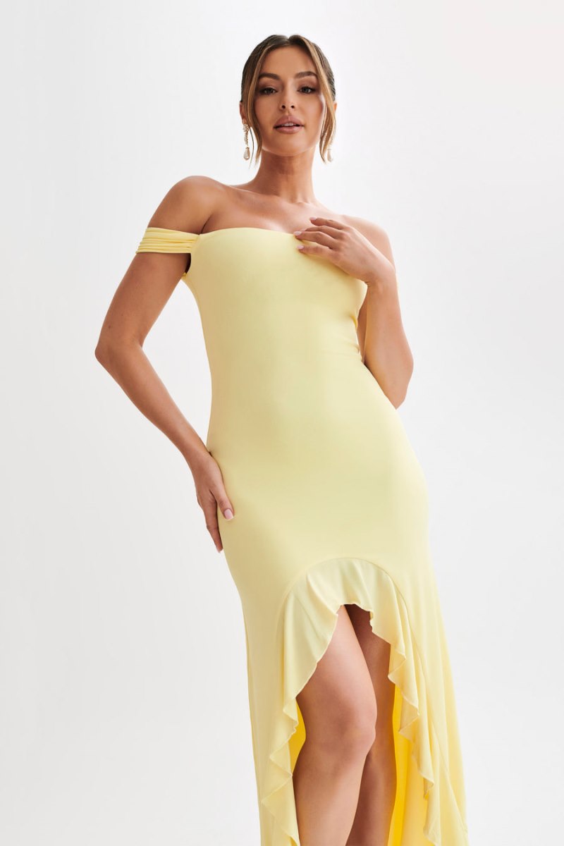 Meshiki Eisley Slinky Off Shoulder Amarillo | UJVX6759