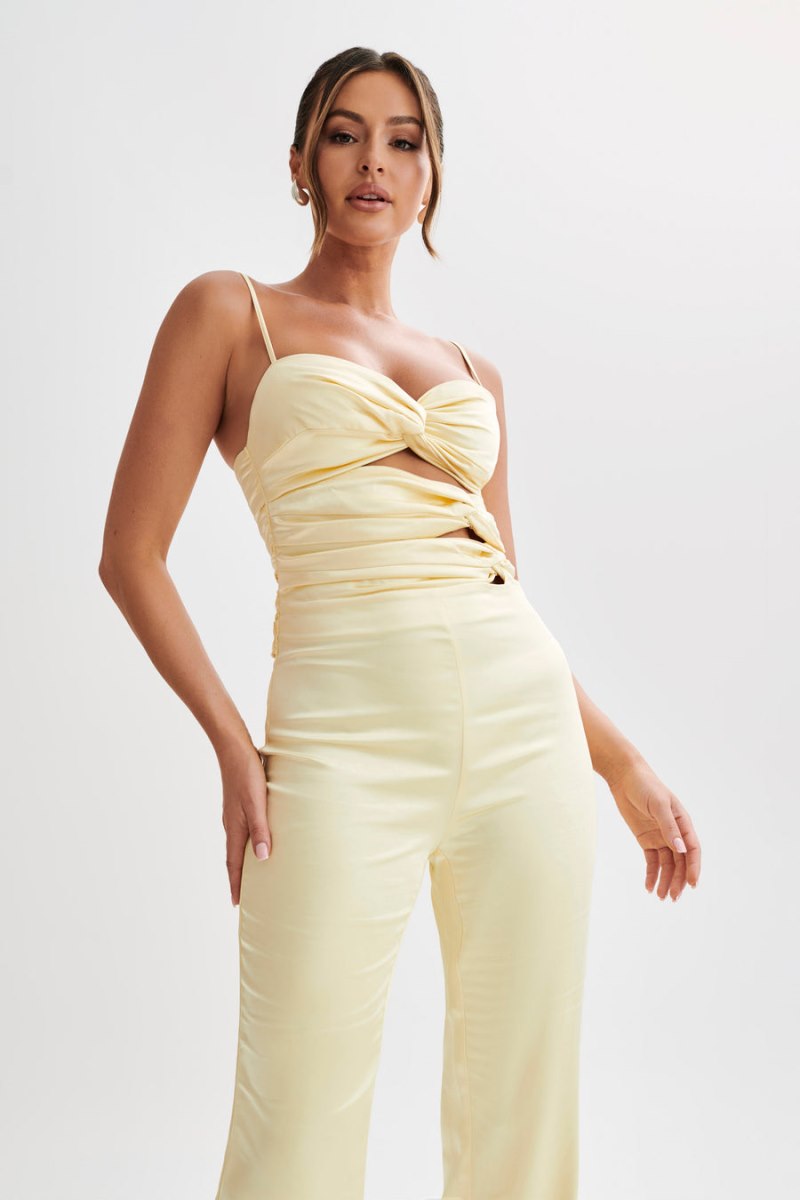 Meshiki Elina Twist Satin Amarillo Claro | KSXB5218