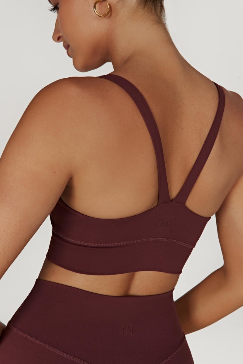 Meshiki Elise V Back Cami Crop Rojas Oscuro | YSIV5945