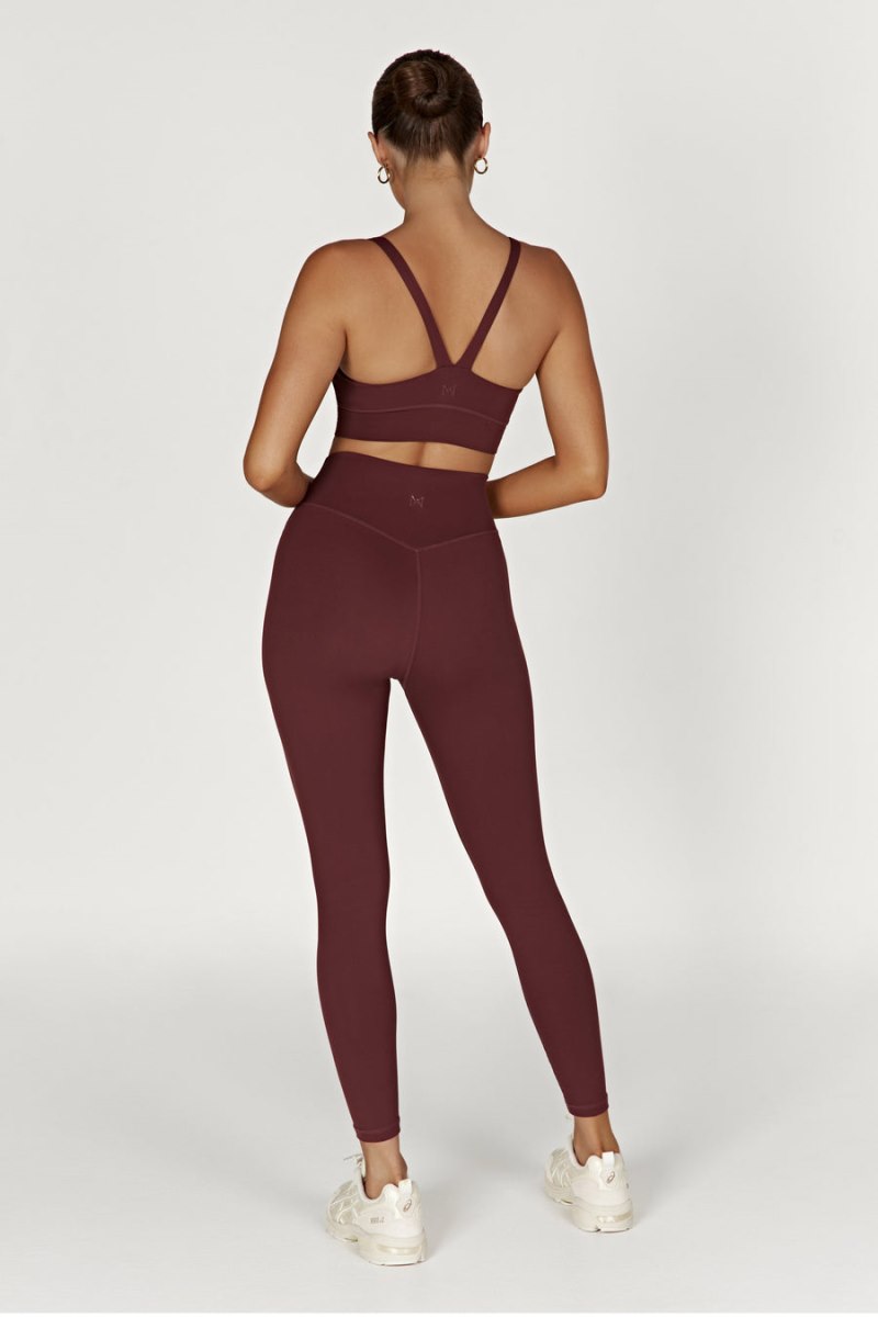 Meshiki Elise V Back Cami Crop Rojas Oscuro | YSIV5945