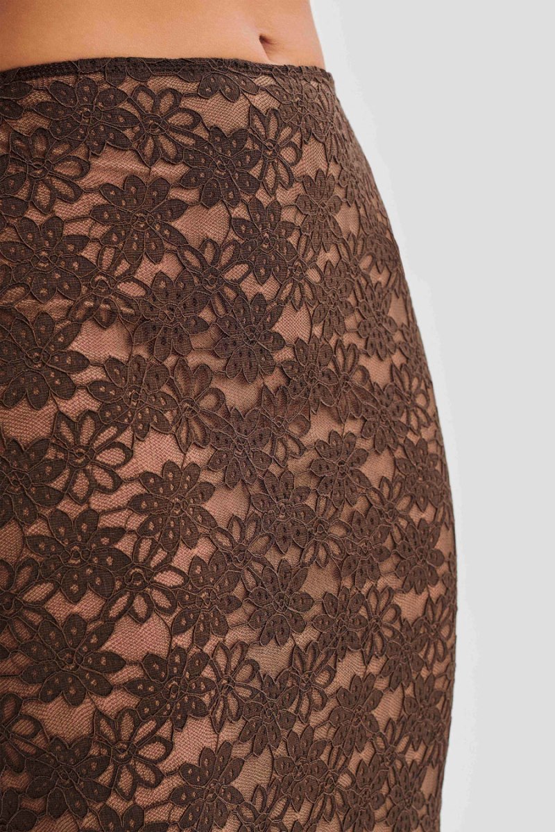 Meshiki Elska Lace Maxi Chocolate | JUJU7434