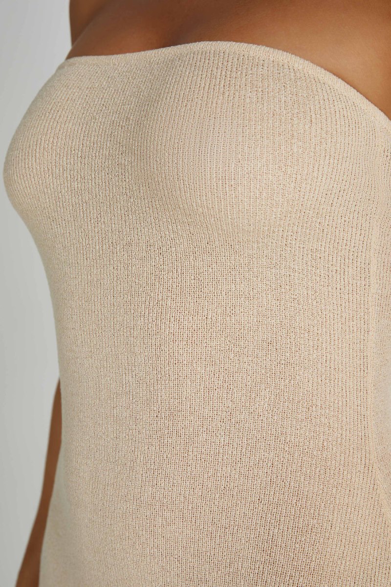 Meshiki Emmy Strapless Knit Blancas | VNGU6426