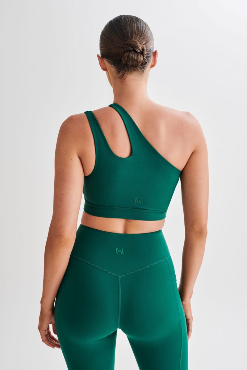 Meshiki Floyd One Shoulder Crop Verde | NJDR5238